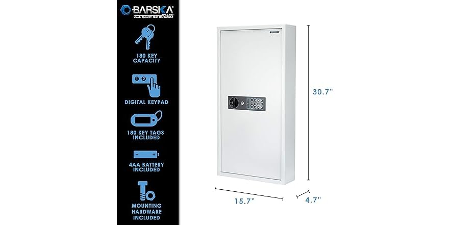 BARSKA Digital Keypad 180 Key Cabinet Safe