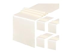 LuoluoHouse 5 Pack Ivory Table Runners