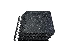 0.56 Inch Thick Gym Floor Mats, 6 Tiles Rubber