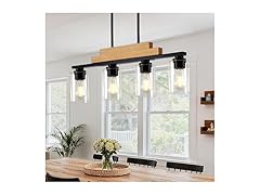 4-Light Linear Chandeliers for Dining Room Hanging