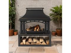GDFStudio Thorne Steel Chimney Fireplace