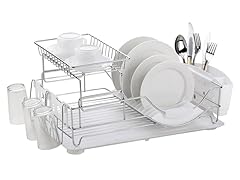 Two-Tier Chrome Dish Rack-3 Colors