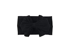 RuffleButts Big Bow Headband Black One Size
