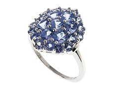 Tanzanite Cluster Ring In Sterling Silver