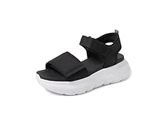 Women's Dearfoams Platform Sandal Black (7)