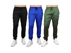 1Pk Or 2Pk Mens Stretch Cargo Jogger