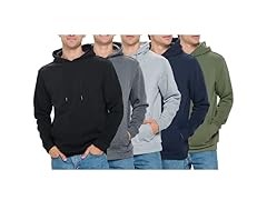 (3-Pack) Men's Fleece Pullover Hoodies
