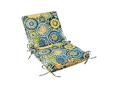 Pillow Perfect Omnia Lagoon Square Corner Chair Cushion