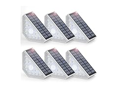 6-Pack Solar Step Lights for Outside, Motion Sensor Waterproof