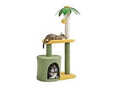Yaheetech Cat Tree for Indoor Cats, 37in Coconut Palm