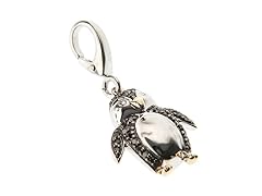 14Kt Gold, SS, Onyx, Diamond Penguin Charm