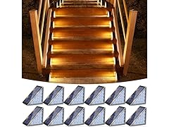 Hakol 12 Pack Solar Step Lights, 80 Lumen