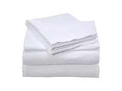 ienjoy Home 4Pc Bed Sheet Set, White, King