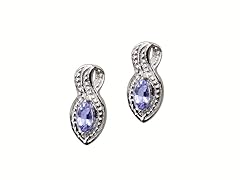 Sterling Silver Tanzanite Marquise Earring