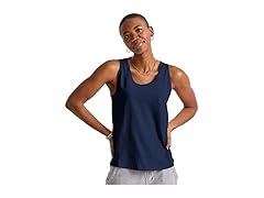 Hanes Womens TriBlend Tank (M) Navy