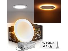 Dimmable LED Recessed Ceiling Light 12-Pack