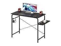 SHW Small Gaming Home Office Computer Desk with Shelf