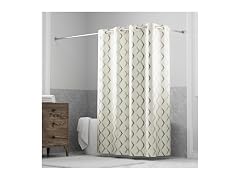 Hookless It's A Snap! Faux Silk Shower Curtain