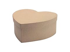 Paper Mache 7.5" Heart‑Shaped Craft Box