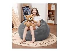 Cansunna Grey Bean Bag Chair 2'