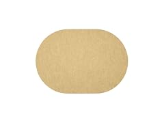 Fortessa Loft Felt Placemat, 13.3 x 16.5 Oval Placemat (Set of 4), Sand