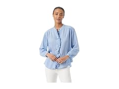 Sam Edelman Tarra Ruffle Button Down Shirt