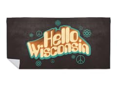 Hello Wisconsin Beach Towel