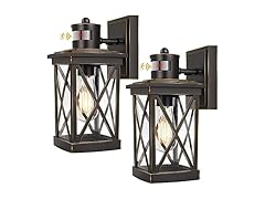 TOBUSA 2-Pack Motion Sensor Outdoor Wall Lanterns Waterproof