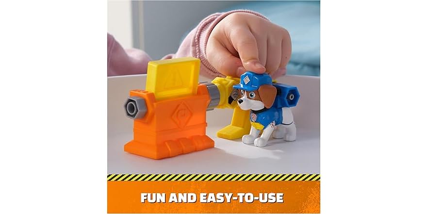 Rubble & Crew, Bulldozer di Rubble, con Attrezzi Rimovibili, Veicolo Giocattolo con Personaggio, Giocattoli di Paw Patrol per Bambini e Bambine, 3+ Anni - Giochi e Prodotti per l'Età Evolutiva