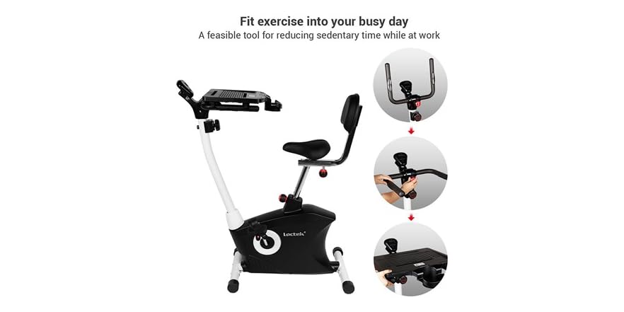 loctek u1 under desk bike upright stationary foldable exercise bike