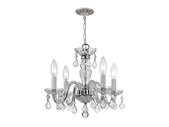 4-Light Chandelier, Polished Chrome