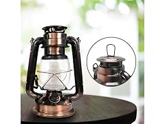 North Point Vintage LED Lantern Copper