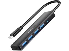 USB C Hub 3.0, AKWOR 4-Port USB Extender