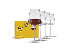 JoyJolt Sidney Red Wine Glasses Set of 4