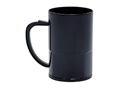 Fun Express 14 oz. Black Reusable Plastic Mugs - 12 Piece