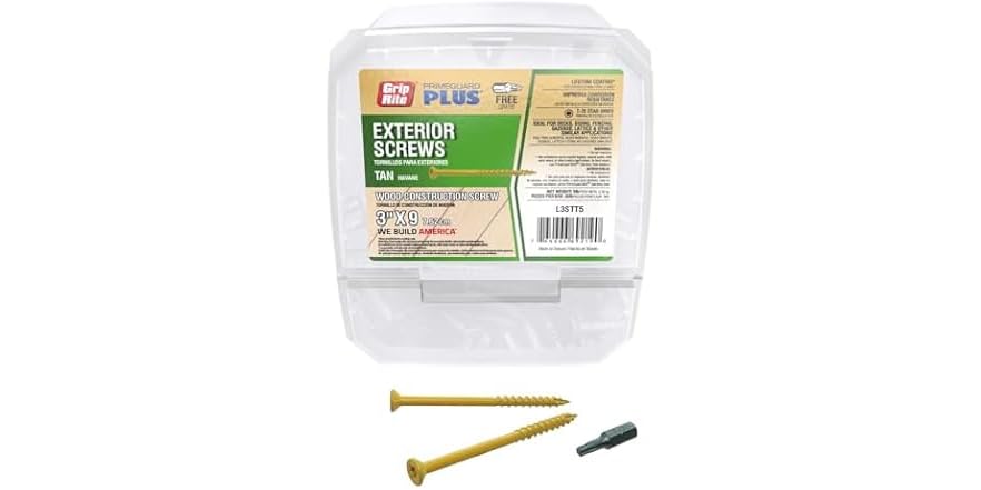 Grip-Rite PrimeGuard Plus 5/16 In. X 2.5 In. Flat Washer Head Structur Screw 25 Count