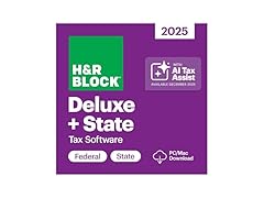 H&R Block Tax Software Deluxe + State 2025