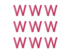 IANZE 9PCS Iron on Letter W Patches, Pink