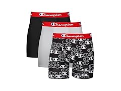 Champion Mens Active Stretch Boxer Briefs 3Pk