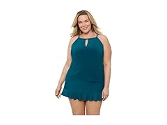 Aqua Green Women's Tankini Top Blue