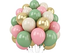 Sage Green Pink Balloon Set 120 Pack