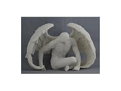 Winged Nude Male, White, 7.88"
