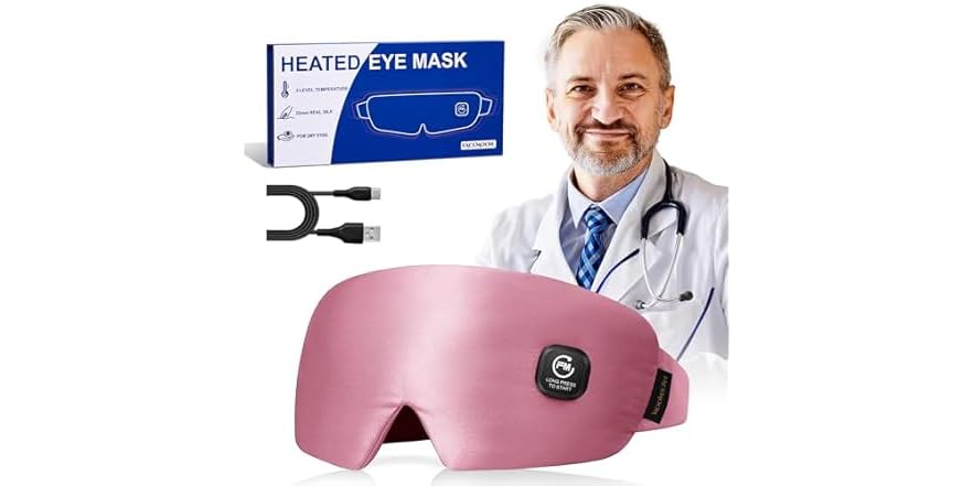 Silk heated eye mask