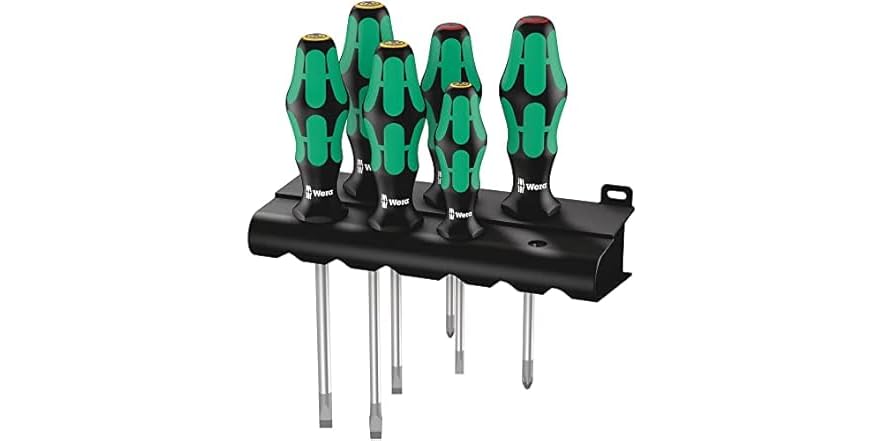 6-Pc Wera Kraftform Plus 334/6 Screwdriver Set w/ Rack & Lasertip $30 + Free S&H w/ Prime