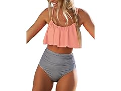 CUPSHE Two Piece Falbana Bikini Set