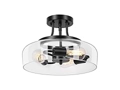 Modern Industrial Semi Flush Mount Ceiling Light
