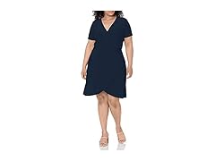 Star Vixen Wrap Dress Navy (2X)