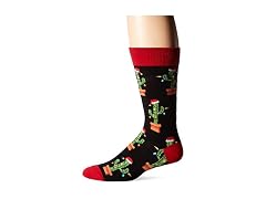 Socksmith Men's (OS) Christmas Cactus Black One Si