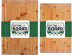 Bamboo Cutting Boards for Kitchen with Juice Groove