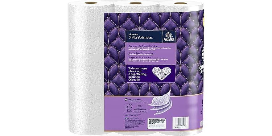 Quilted Northern Toilet Paper, 12 Mega Rolls